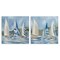 Stupell Industries Sailboats on Calm Water 2 pc Canvas Wall Art Set Design by Kim Allen